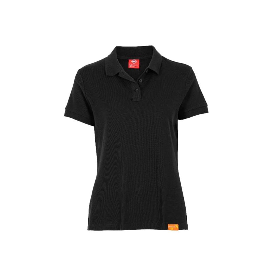 POLERA POLO M/C MUJER 60% ALG 40% POLY NEGRO T/L 1