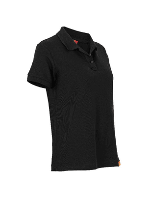 POLERA POLO M/C MUJER 60% ALG 40% POLY NEGRO T/XXL