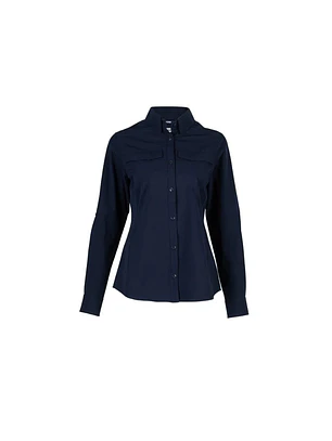 BLUSA OUTWORK ABELIA M/L MUJER 100% POLY AZUL T/XXXL