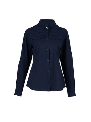 BLUSA OUTWORK ABELIA M/L MUJER 100% POLY AZUL T/XXXL