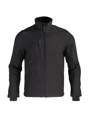 CHAQUETA SOFTSHELL RHELMU M/L HOMBRE 100% POLY NEGRO T/L