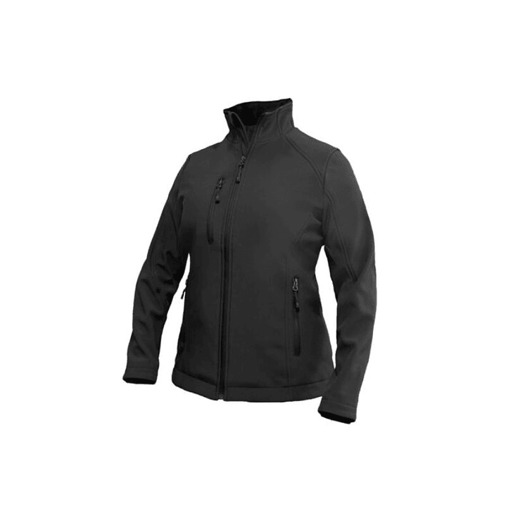 CHAQUETA SOFTSHELL RHELMU MUJER M/LARGA 100% POLY NEGRO T/M 1