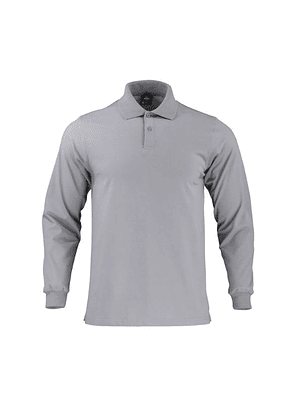 POLERA POLO DRYFRESH SMOOTH HOMBRE M/LARGA CERT GRIS T/L