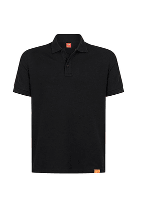 POLERA POLO M/C HOMBRE 60% ALG 40% POLY NEGRO T/M