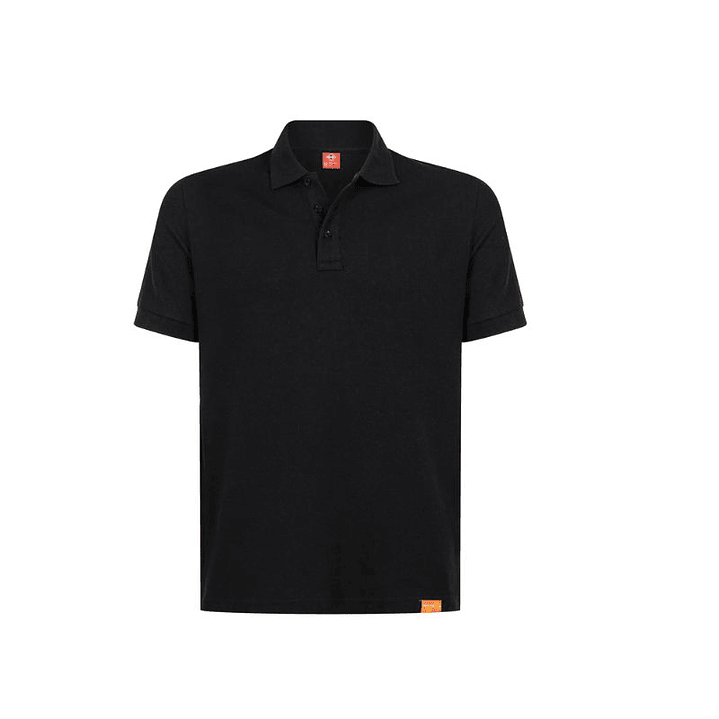 POLERA POLO M/C HOMBRE 60% ALG 40% POLY NEGRO T/M 1