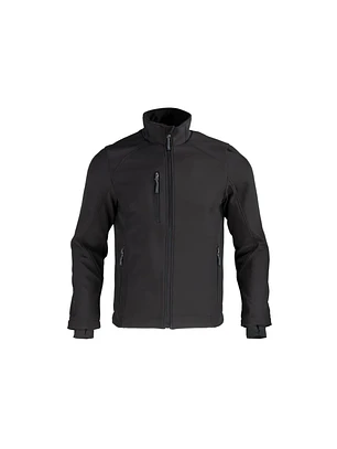 CHAQUETA SOFTSHELL RHELMU M/L HOMBRE 100% POLY NEGRO T/XL