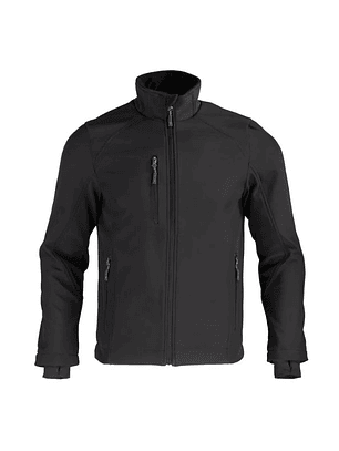 CHAQUETA SOFTSHELL RHELMU M/L HOMBRE 100% POLY NEGRO T/XL