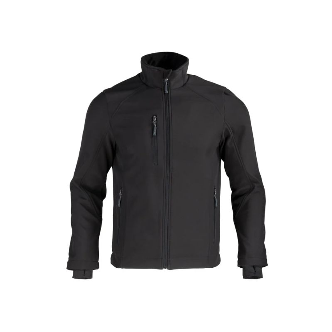 CHAQUETA SOFTSHELL RHELMU M/L HOMBRE 100% POLY NEGRO T/XXL 1