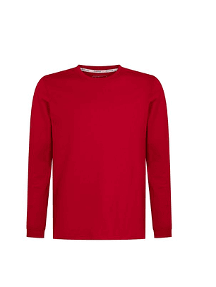 POLERA ESSENTIAL SOFT HOMBRE M/L 80% COTTON 20% SOFT-YARN ROJO S