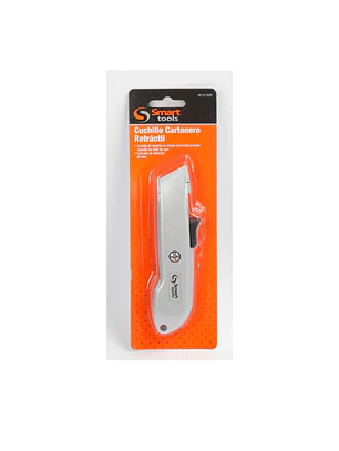 CUCHILLO CARTONERO RETRACTIL ALUMINIO M/GOMA SMART