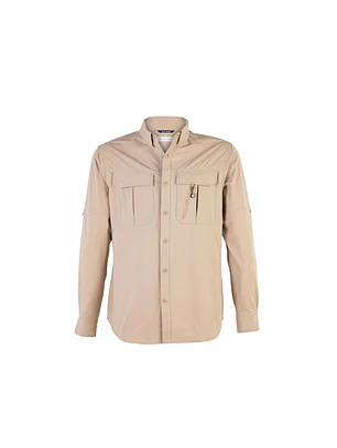 CAMISA OUTWORK ABELIA M/L HOMBRE 100% POLY TAUPE T/XL