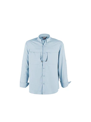 CAMISA OUTWORK SALVIA M/L HOMBRE 100% POLY CELESTE CLARO T/XL