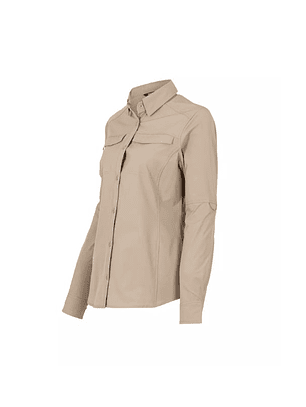 BLUSA OUTWORK ABELIA M/L MUJER 100% POLY T/XXL TAUPE