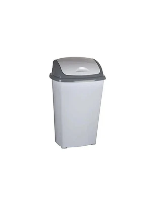 BASURERO TAPA VAIVEN 15 LT GRIS