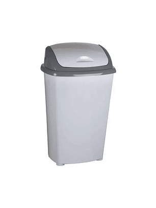 BASURERO TAPA VAIVEN 15 LT GRIS