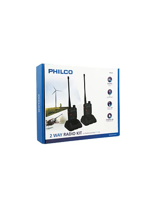 KIT RADIOTRANSMISOR PHILCO MD33R HASTA 128 CANALES 50KM ALCANCE
