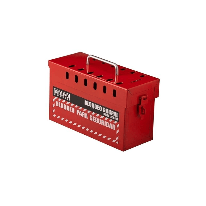 CAJA DE BLOQUEO GRUPAL ROJA STEELPRO 1