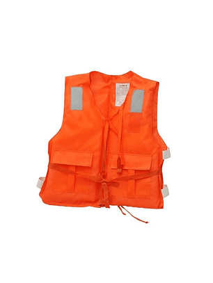 CHALECO SALVAVIDAS NARANJO CON REFLECTANTES BASICO