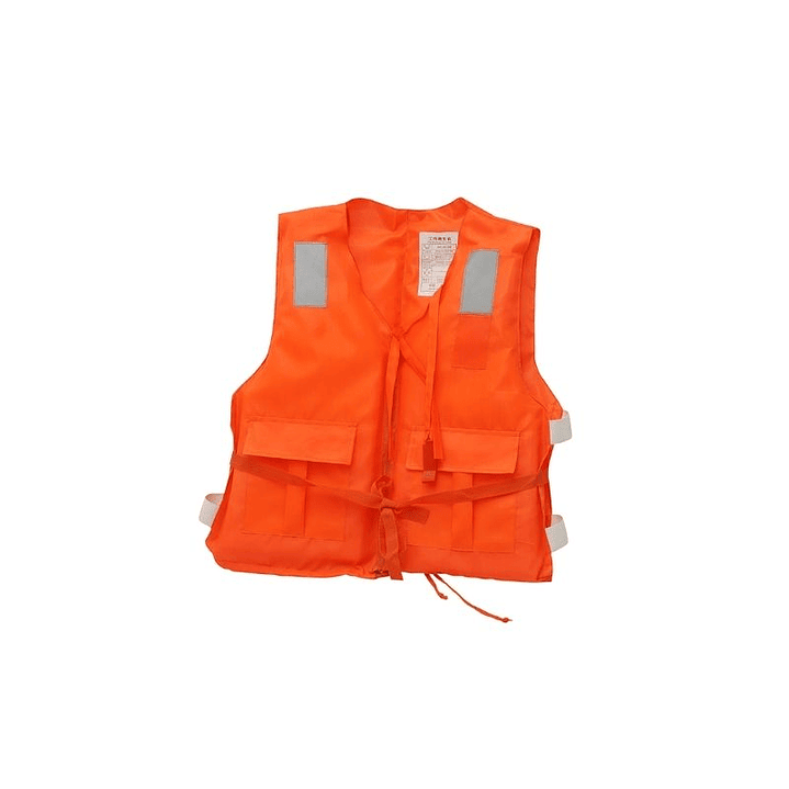 CHALECO SALVAVIDAS NARANJO CON REFLECTANTES BASICO 1