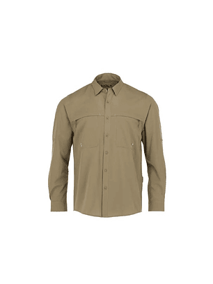 CAMISA SANTORINI STRETCH ANTIBACTERIAL HOMBRE BEIGE T/M NOLK