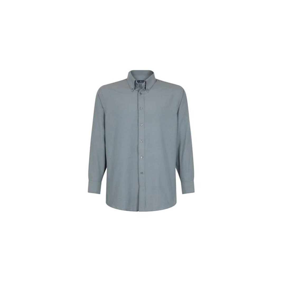CAMISA OXFORD CLASSIC M/L HOMBRE 55% ALG 45% POLY GRIS T/M 1