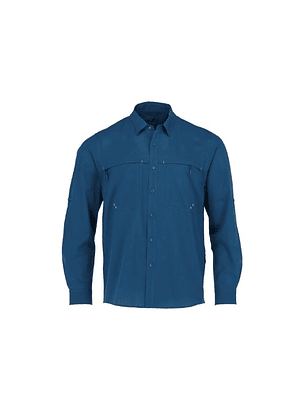 CAMISA SANTORINI STRETCH ANTIBACTERIAL HOMBRE AZUL REY T/L
