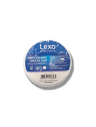 CINTA AISLANTE VINILICO 19MM 20 METROS BLANCA LEXO