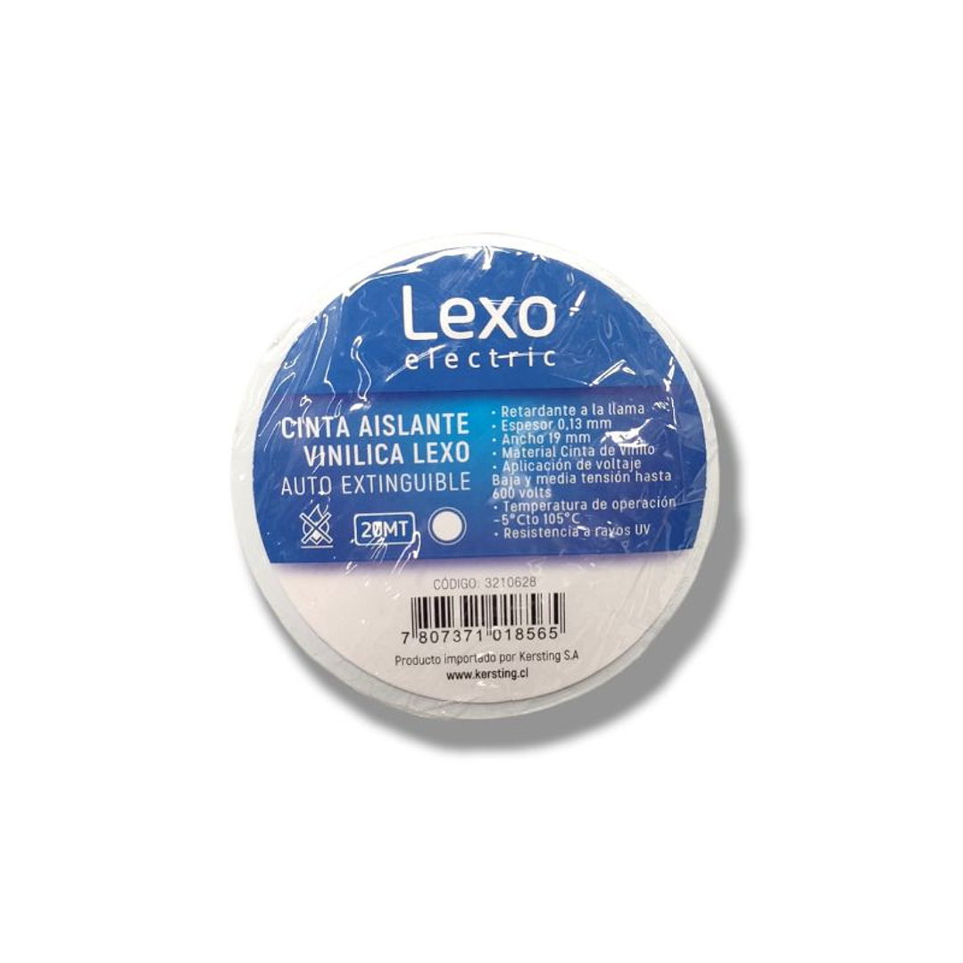CINTA AISLANTE VINILICO 19MM 20 METROS BLANCA LEXO 1