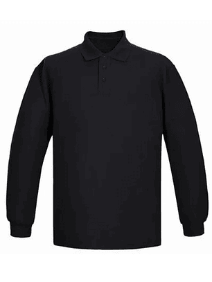 POLERA MANGA LARGA PIQUE BLACK BULL NEGRO T/L