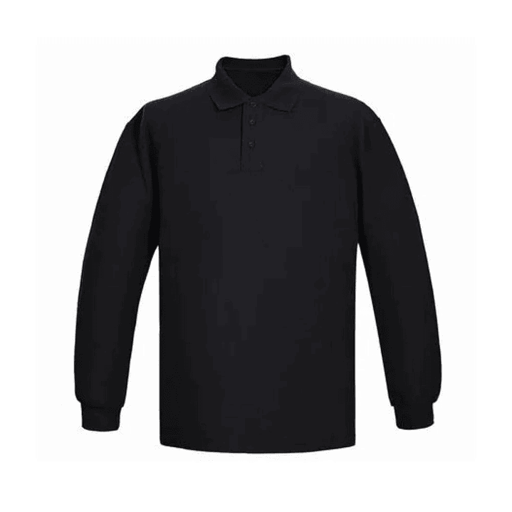 POLERA MANGA LARGA PIQUE BLACK BULL NEGRO T/L 1