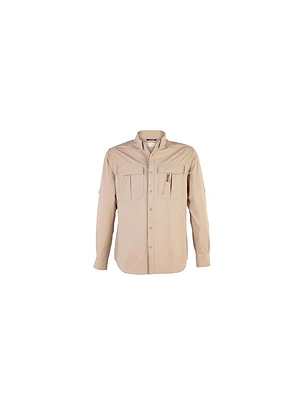 CAMISA OUTWORK ABELIA M/L HOMBRE 100% POLY TAUPE T/S
