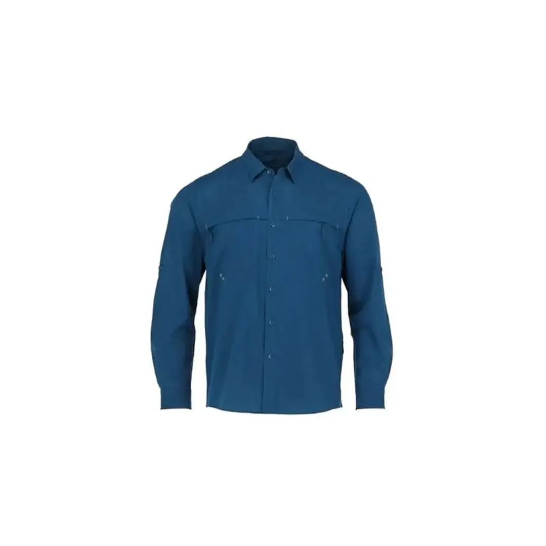 BLUSA SANTORINI STRETCH ANTIBACTERIAL MUJER AZUL REY T/XS 1