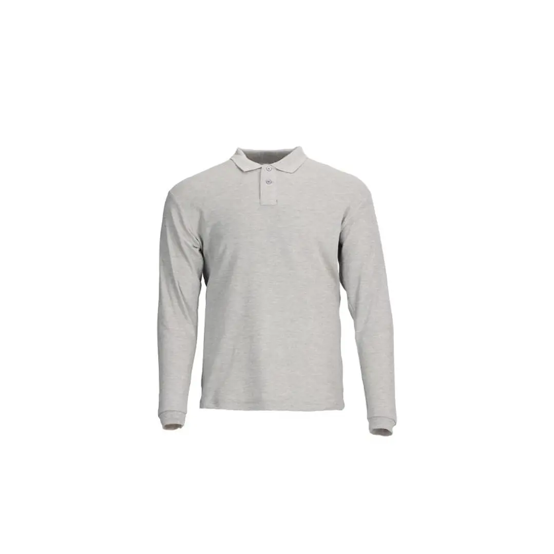 Polera Pique Hombre M/L Gris 60/40 T/M 1