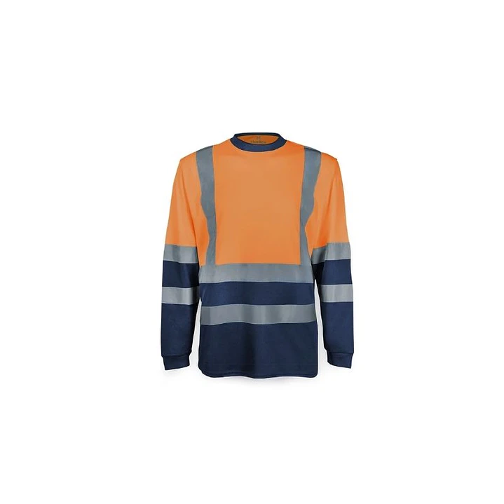 POLERA C.REDONDO 360° ALTA VISIBILIDAD UNISEX BICOLOR NAR/AZUL TXXXL 1