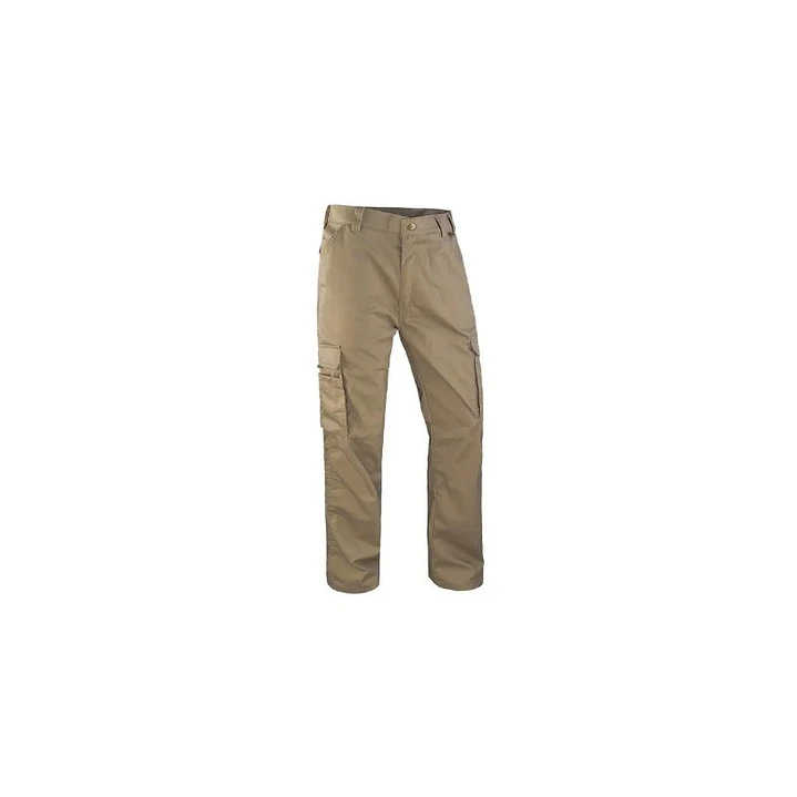 Pantalón Cargo Alta Resistencia Gabardina Spandex Café Claro T/XXXL 1
