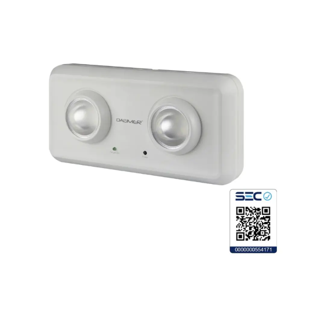 LAMPARA DE EMERGENCIA DAUMER 2X3W LUZ FRIA EMER-1000 1