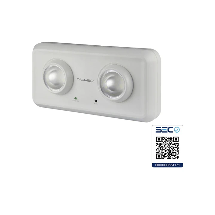 LAMPARA DE EMERGENCIA DAUMER 2X3W LUZ FRIA EMER-1000 1