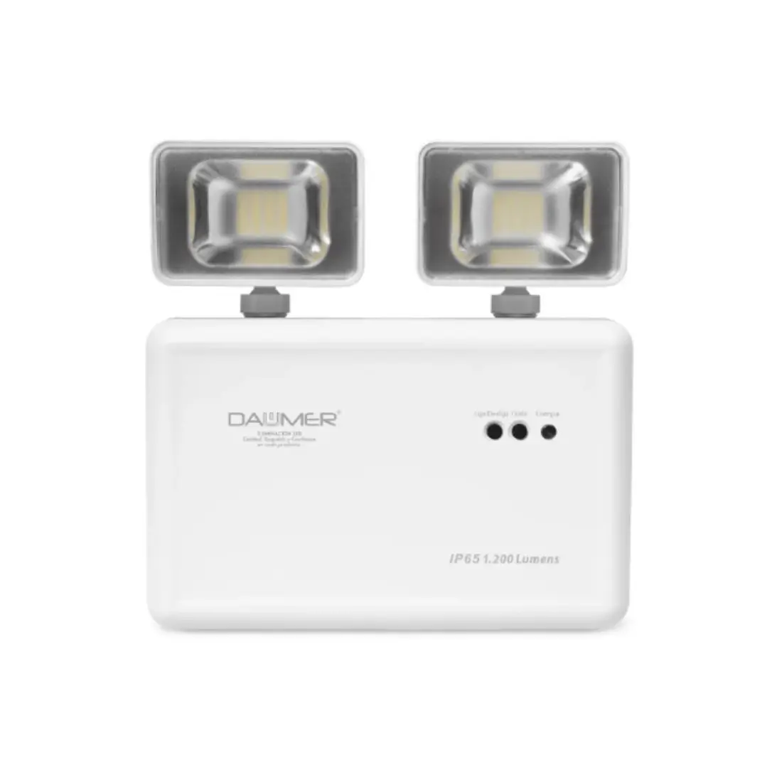 LAMPARA DE EMERGENCIA DAUMER 2X5W IP65 LUZ FRIA 1