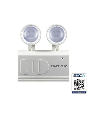 LAMPARA DE EMERGENCIA DAUMER 2X2W LUZ FRIA EMER-1000