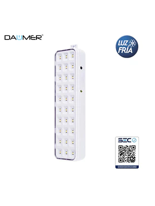 LAMPARA DE EMERGENCIA DAUMER 2W 20CM LUZ FRIA EMER-1000