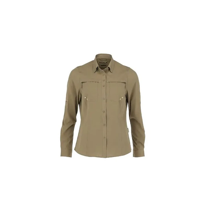 BLUSA SANTORINI STRETCH ANTIBACTERIAL MUJER BEIGE T/M 1