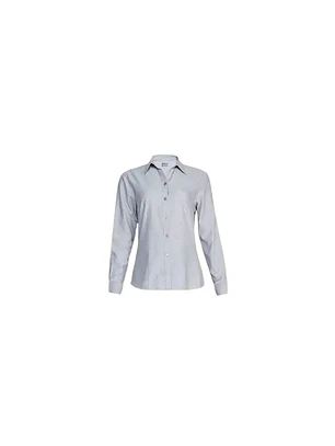 BLUSA OXFORD M/L ENTALLADA C/V T/XXL GRIS