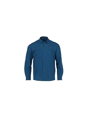CAMISA SANTORINI STRETCH ANTIBACTERIAL HOMBRE AZUL REY T/M