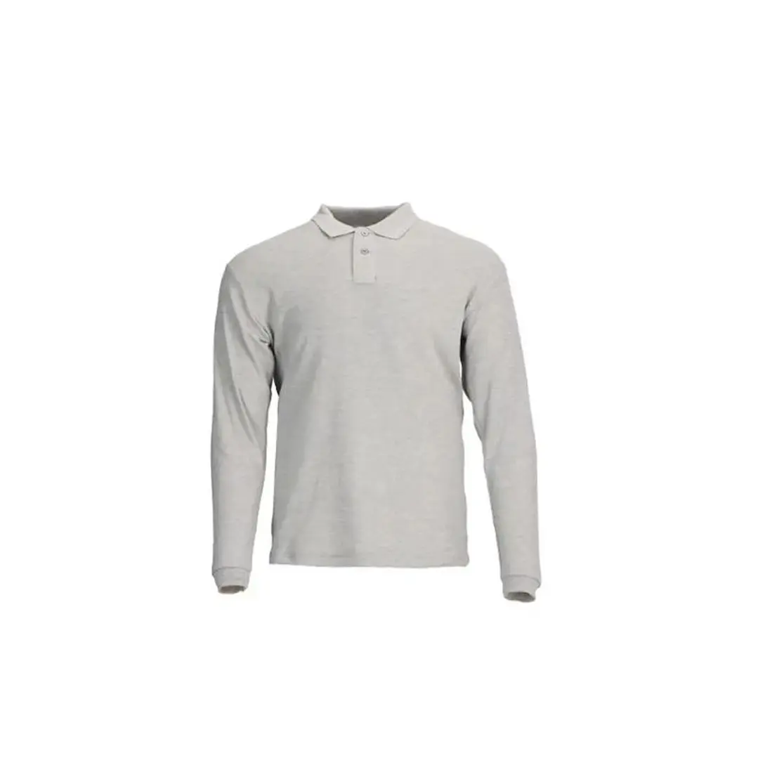 Polera Pique Hombre M/L Gris 60/40 T/S 1