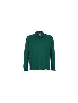 POLERA POLO M/L HOMBRE 60% ALG 40% POLY VERDE PINO T/S
