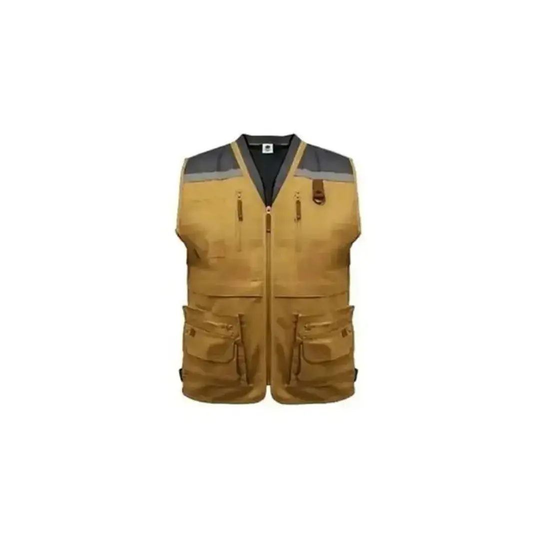 CHALECO GEOLOGO GABARDINA QUEBEC CAMEL L 1