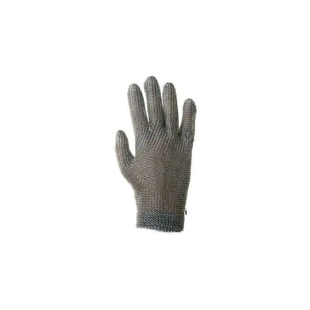 GUANTE MALLA 100% ACERO INOX 15cm AMBIDIEXTRO 5 DEDOS CIERRE GANCHO T/L H515HL 1