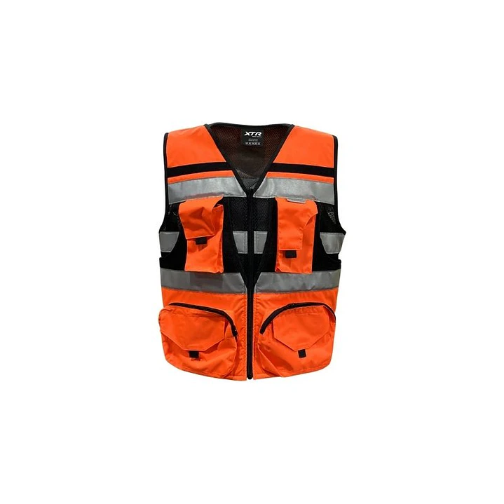 CHALECO GEOLOGO MINERO BASICO XTR IMP, XL, NARANJO FL, XTR 1