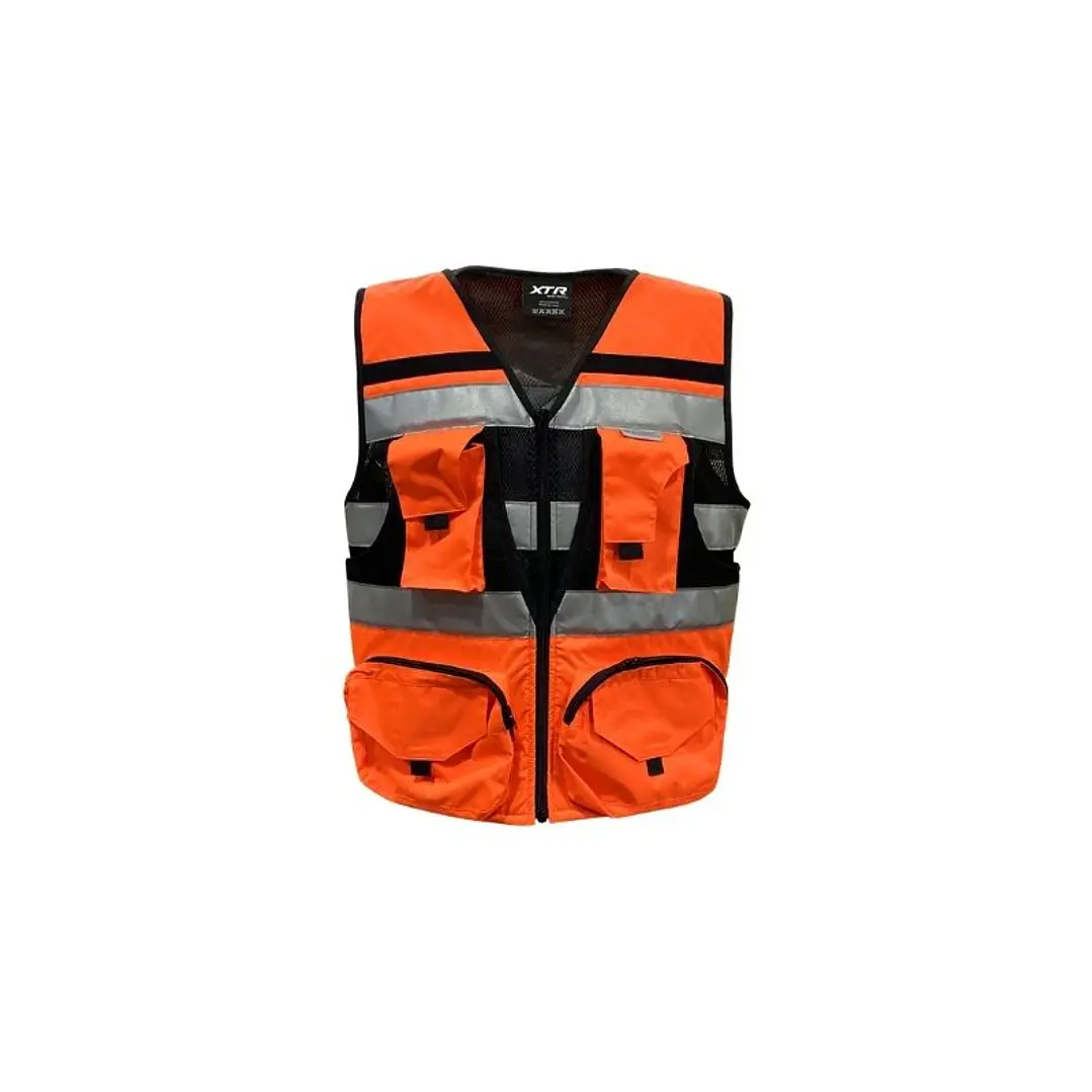 CHALECO GEOLOGO MINERO BASICO XTR IMP, L, NARANJO FL, XTR 1