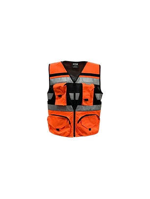 CHALECO GEOLOGO MINERO BASICO XTR IMP, M, NARANJO FL, XTR